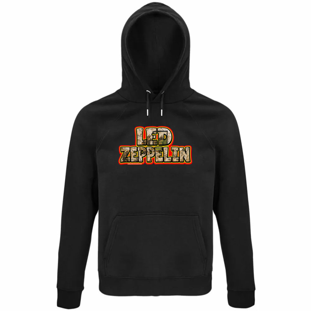 Felpa Organica Unisex Cappuccio linea Led Zeppelin  A