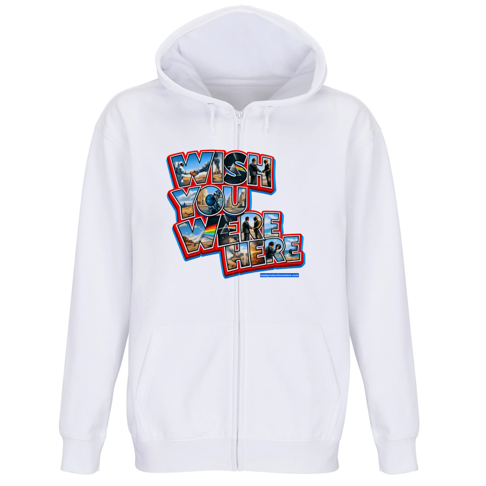 Felpa Premium Cappuccio Zip linea wish you were here A