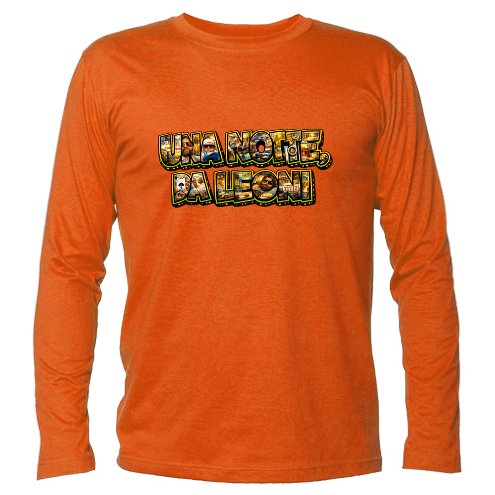 T-Shirt Unisex Manica Lunga Maglietta una Notte da Leoni