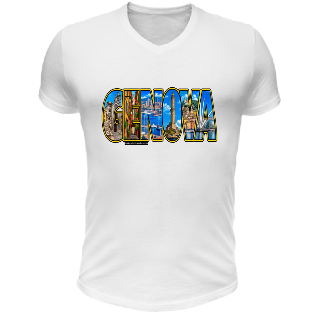 t-shirt-unisex-scollo-v-linea-genova – Nesk Productions
