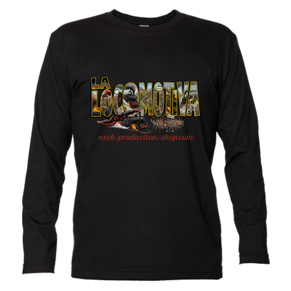 T-Shirt Unisex Manica Lunga linea la locomotiva