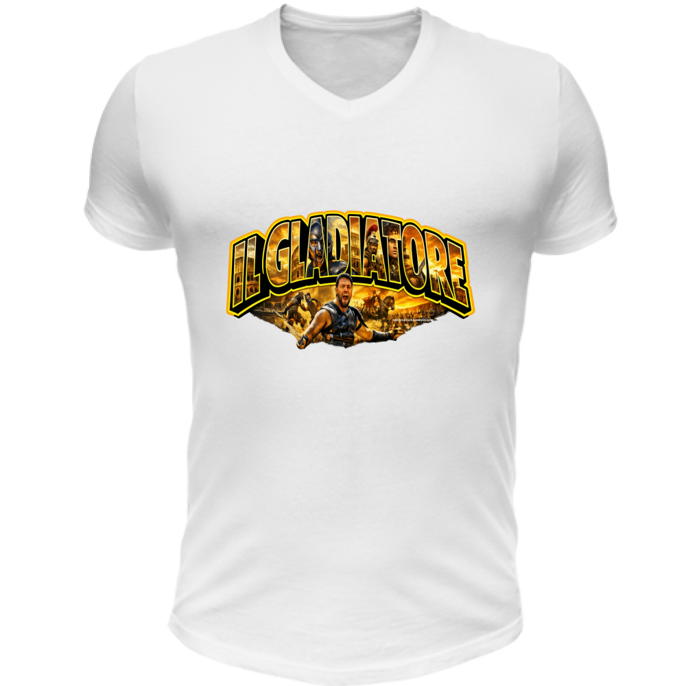 t-shirt-unisex-scollo-v-linea-il-gladiatore-a – Nesk Productions