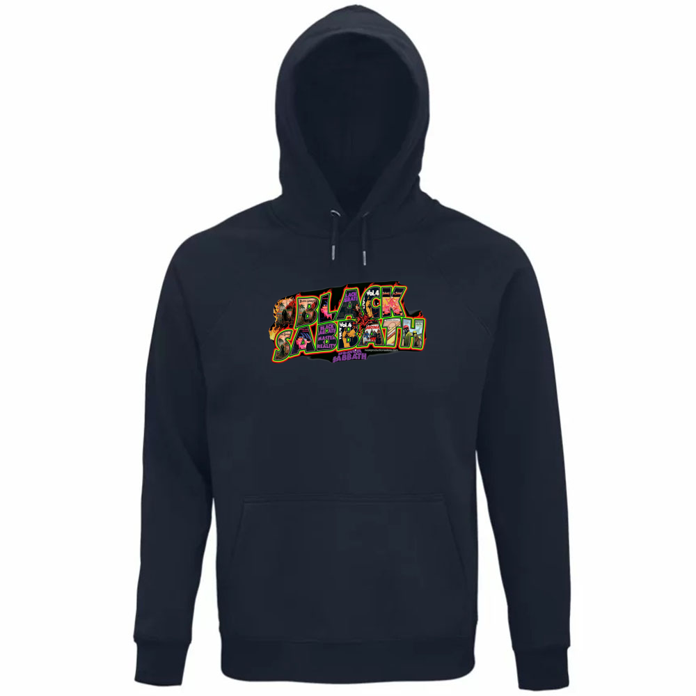 Felpa Organica Unisex Cappuccio linea Black Sabbath A