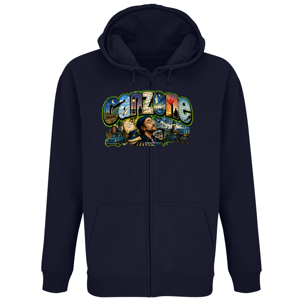 Felpa Premium Cappuccio Zip linea Canzone Dalla
