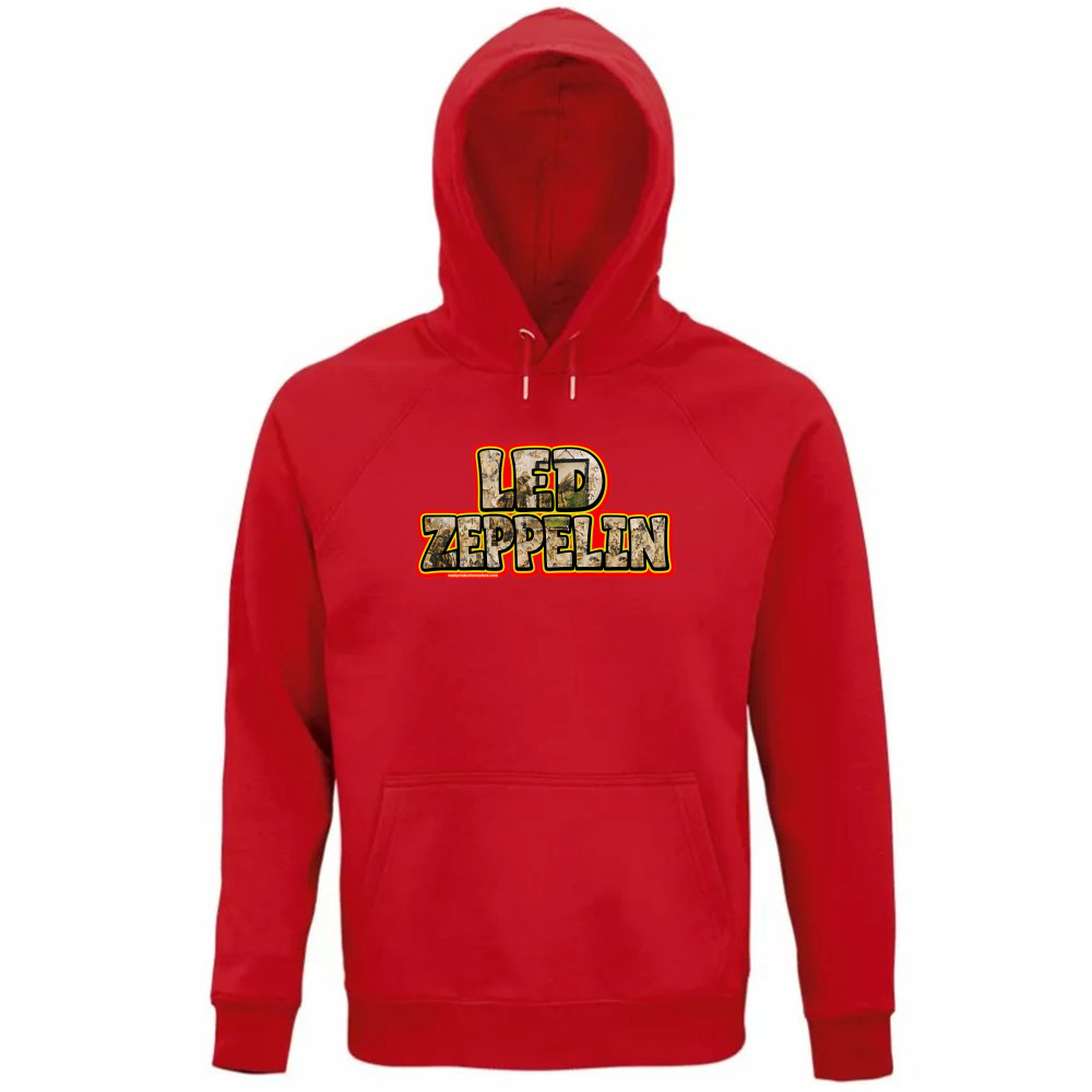 Felpa Organica Unisex Cappuccio linea Led Zeppelin  A