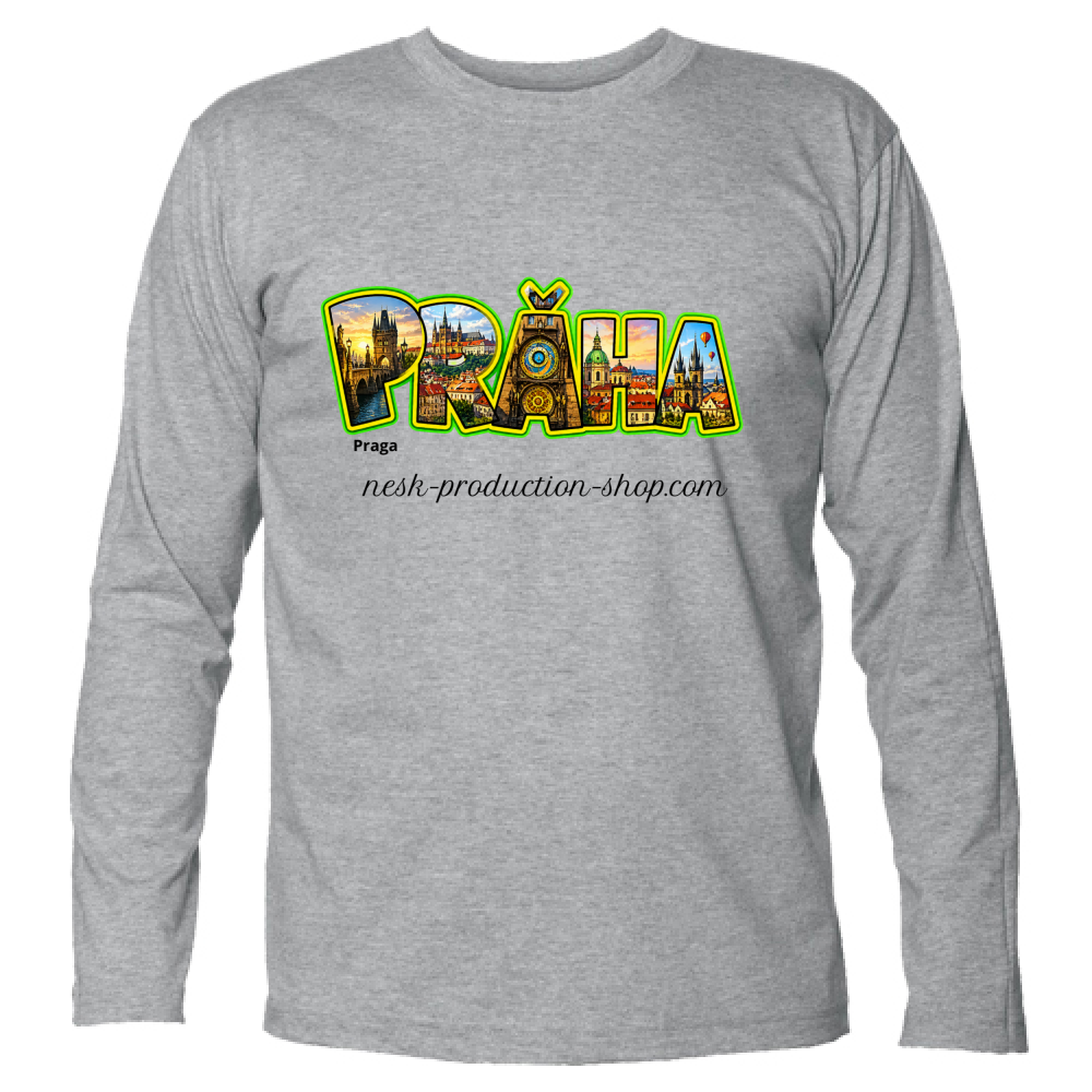 T-Shirt Unisex Manica Lunga linea praga
