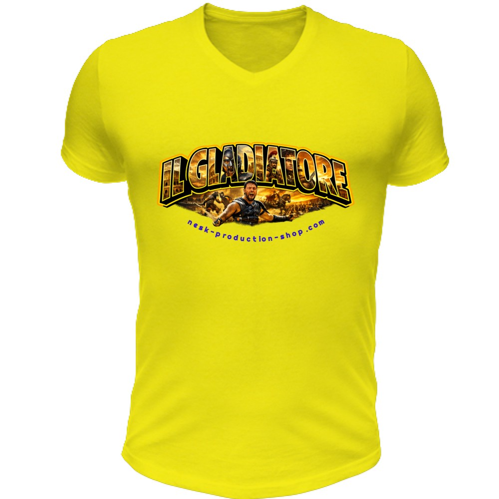 T-Shirt Unisex Scollo V linea gladiatore