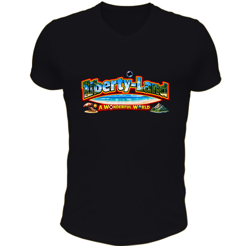 T-Shirt Unisex Scollo V Maglietta Verso un Mondo Migliore e Oltre