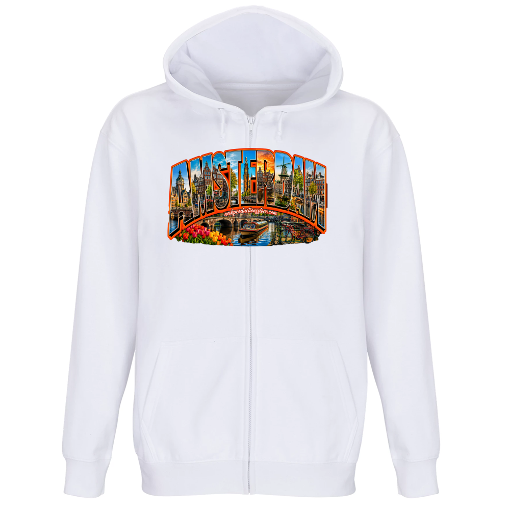 Felpa Premium Cappuccio Zip linea amsterdam