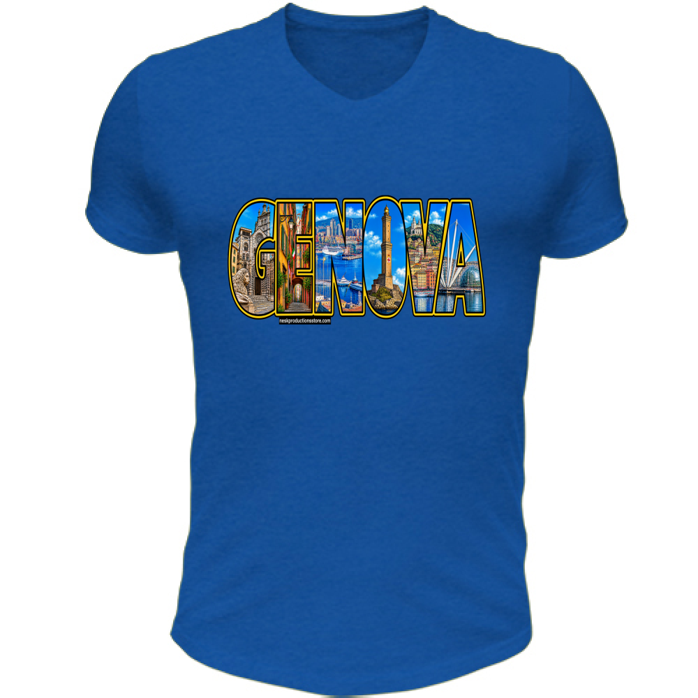 t-shirt-unisex-scollo-v-linea-genova – Nesk Productions