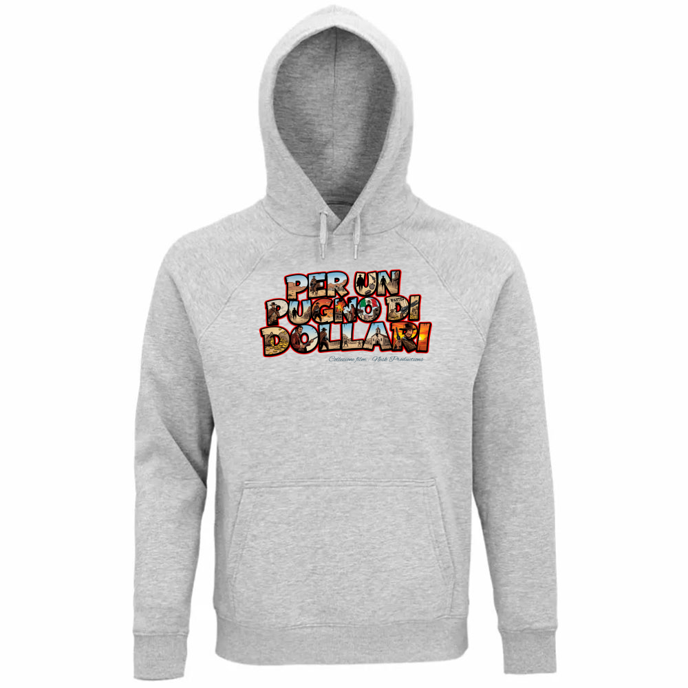Felpa Organica Unisex Cappuccio Linea pugno di dollari