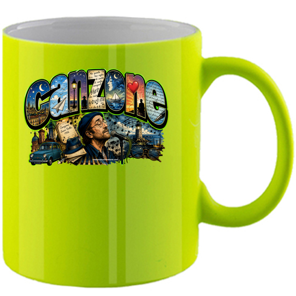 Tazza Fluo linea Canzone Dalla