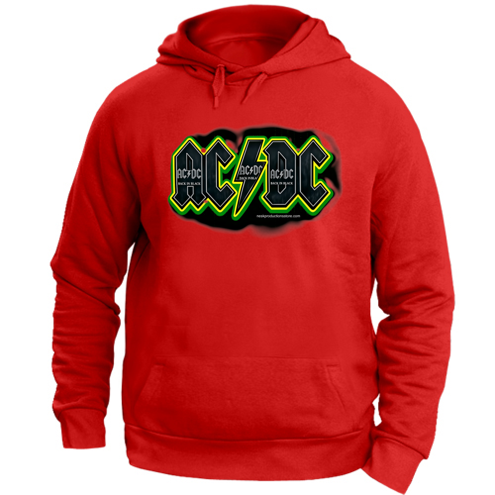 Felpa con Cappuccio Unisex Large linea AC/DC   A