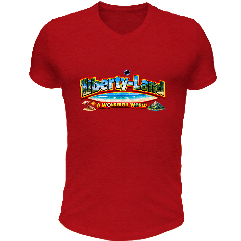 T-Shirt Unisex Scollo V Maglietta Verso un Mondo Migliore e Oltre