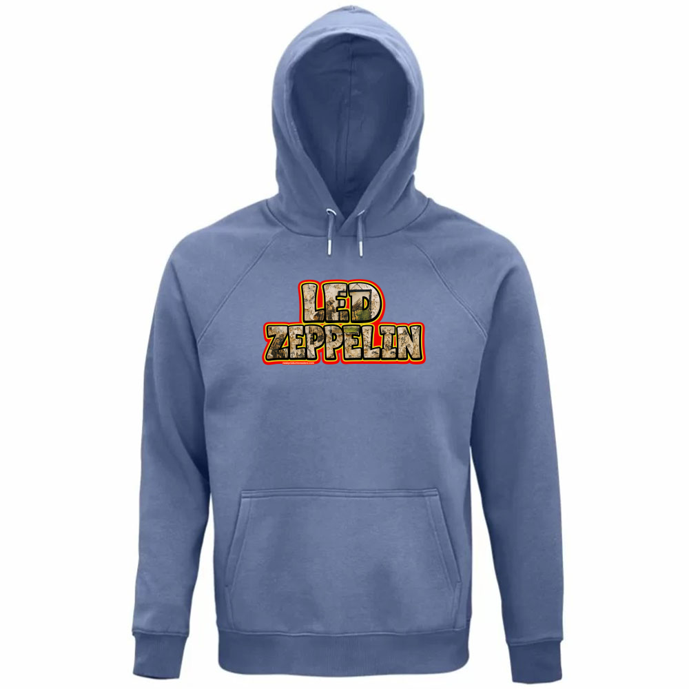 Felpa Organica Unisex Cappuccio linea Led Zeppelin  A