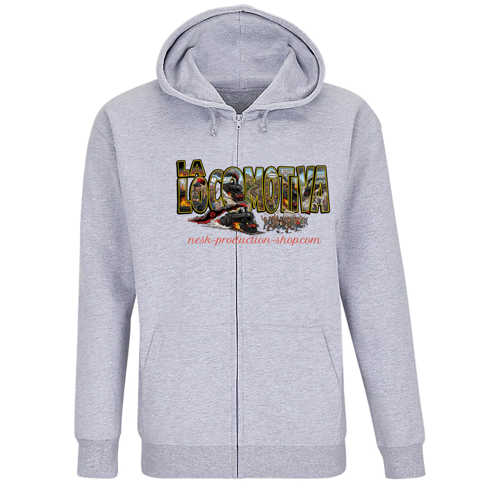 Felpa Premium Cappuccio Zip linea la locomotiva