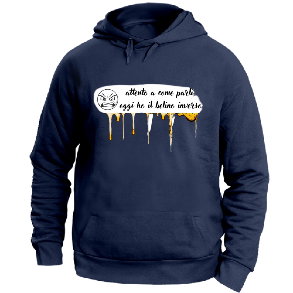 Felpa con Cappuccio Unisex Large linea inverso