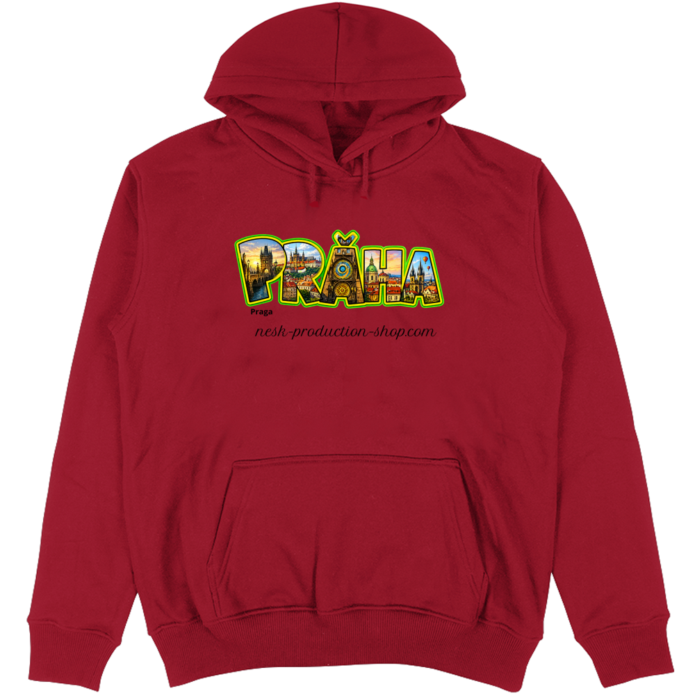 Felpa Unisex con Cappuccio linea praga