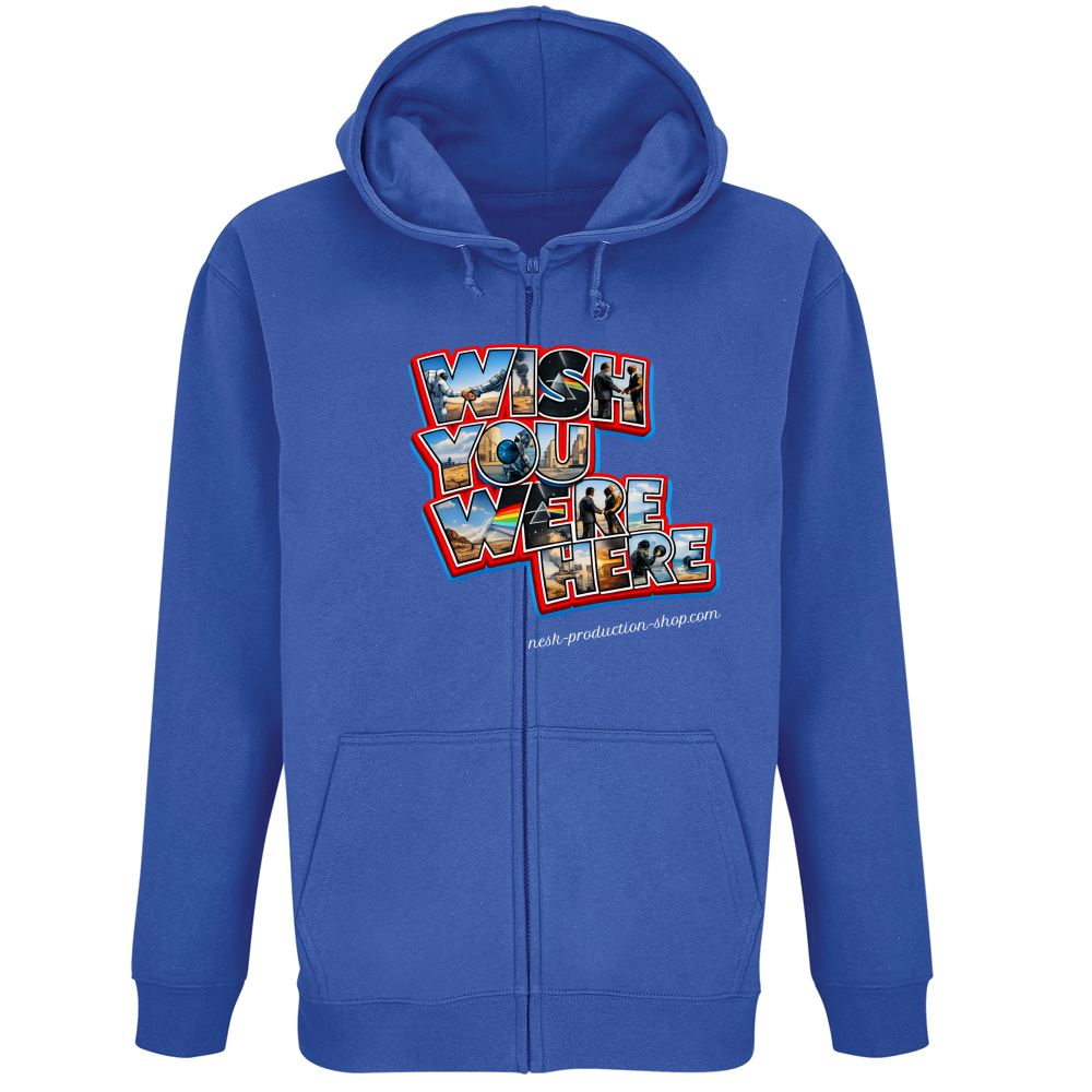 Felpa Premium Cappuccio Zip linea wish you were here