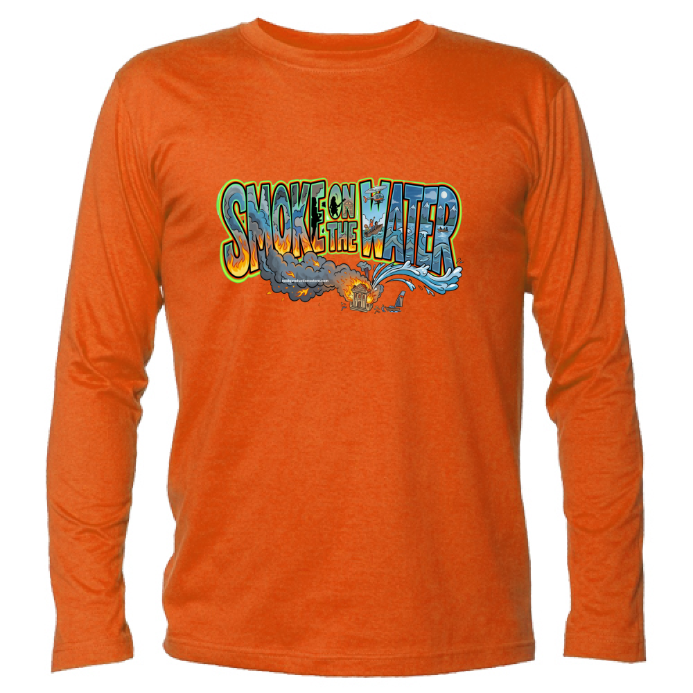 T-Shirt Unisex Manica Lunga linea smoke on the water A