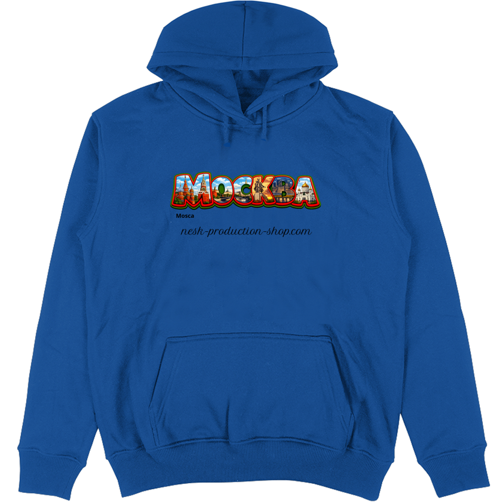 Felpa Unisex con Cappuccio linea mosca
