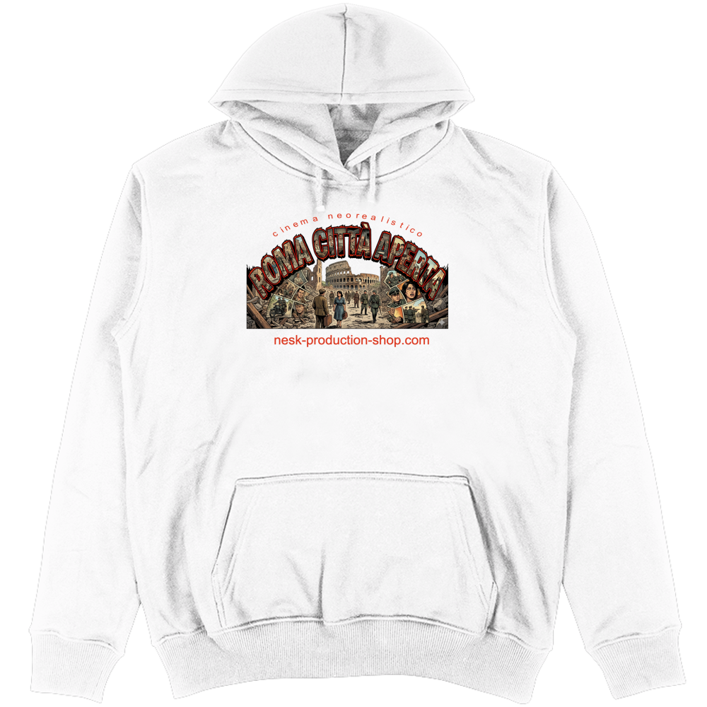 Felpa Unisex con Cappuccio linea roma città aperta