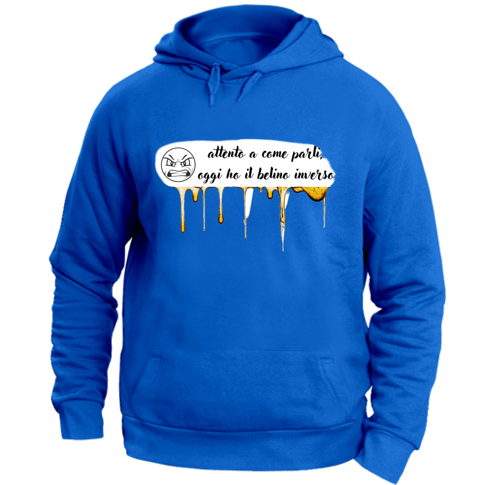 Felpa con Cappuccio Unisex Large linea inverso