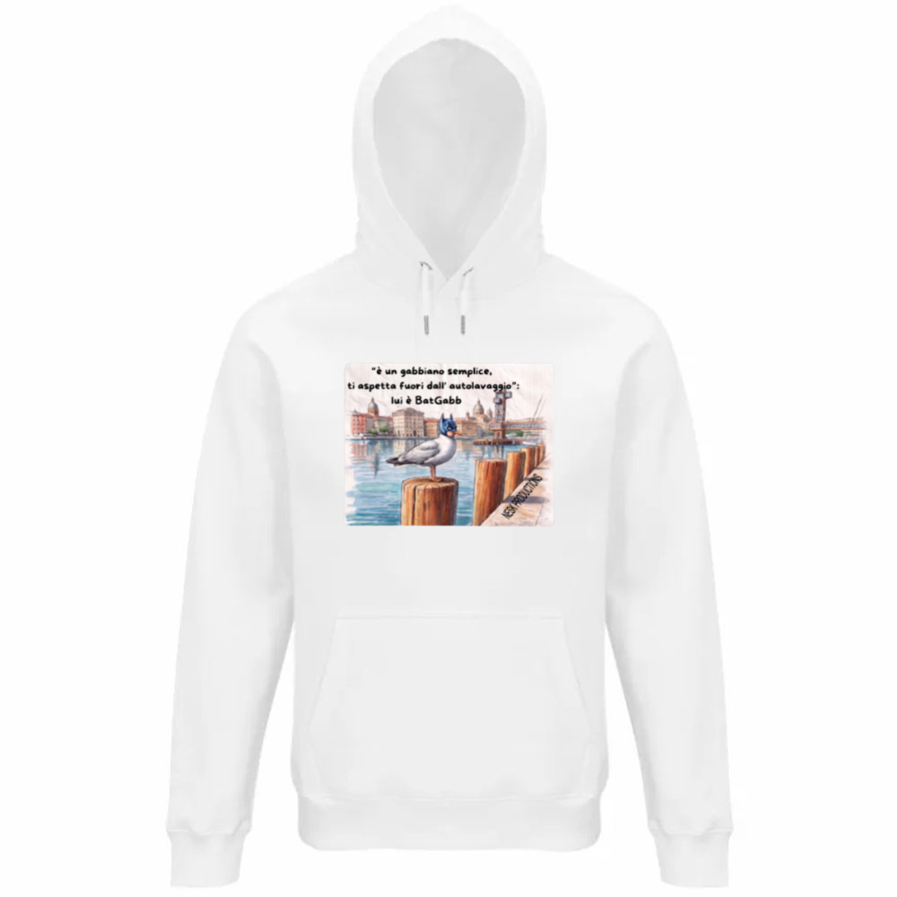 Felpa Organica Unisex Cappuccio T-Shirt BatGabb Will Returns