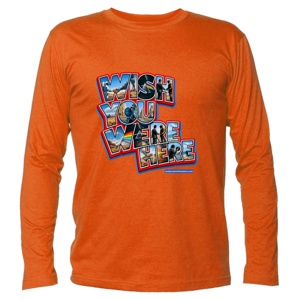 T-Shirt Unisex Manica Lunga linea wish you were here A