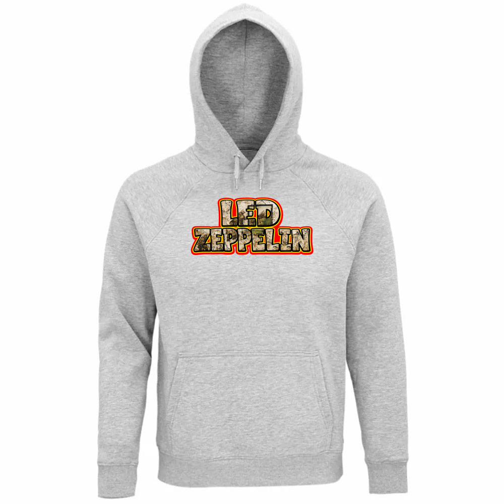 Felpa Organica Unisex Cappuccio linea led zeppelin