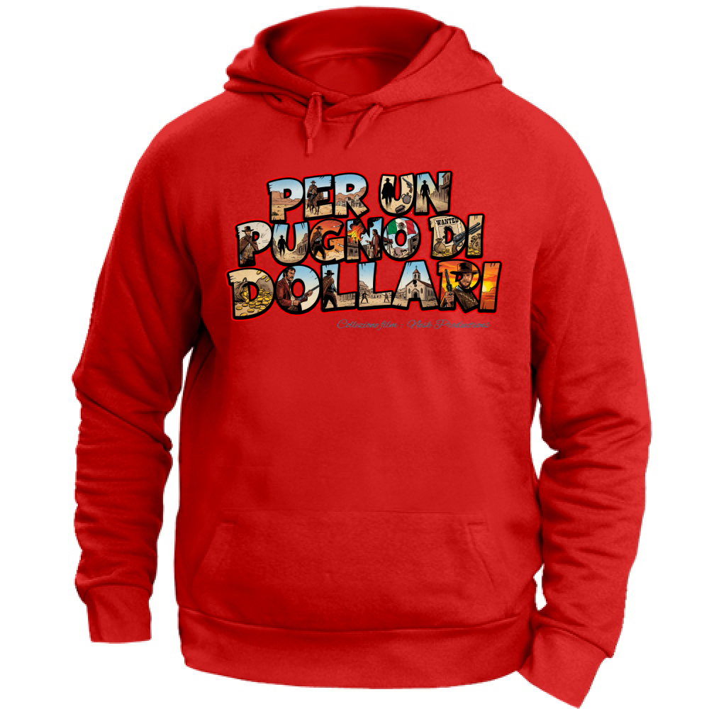 Felpa con Cappuccio Unisex Large Linea pugno di dollari