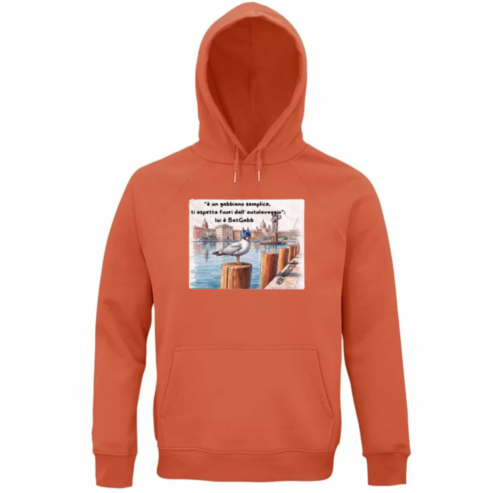 Felpa Organica Unisex Cappuccio T-Shirt BatGabb Will Returns