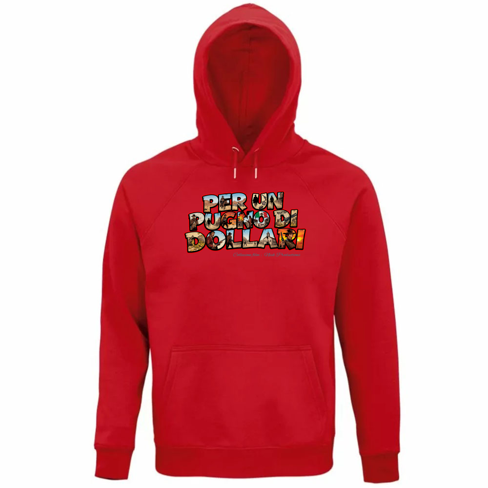 Felpa Organica Unisex Cappuccio Linea pugno di dollari