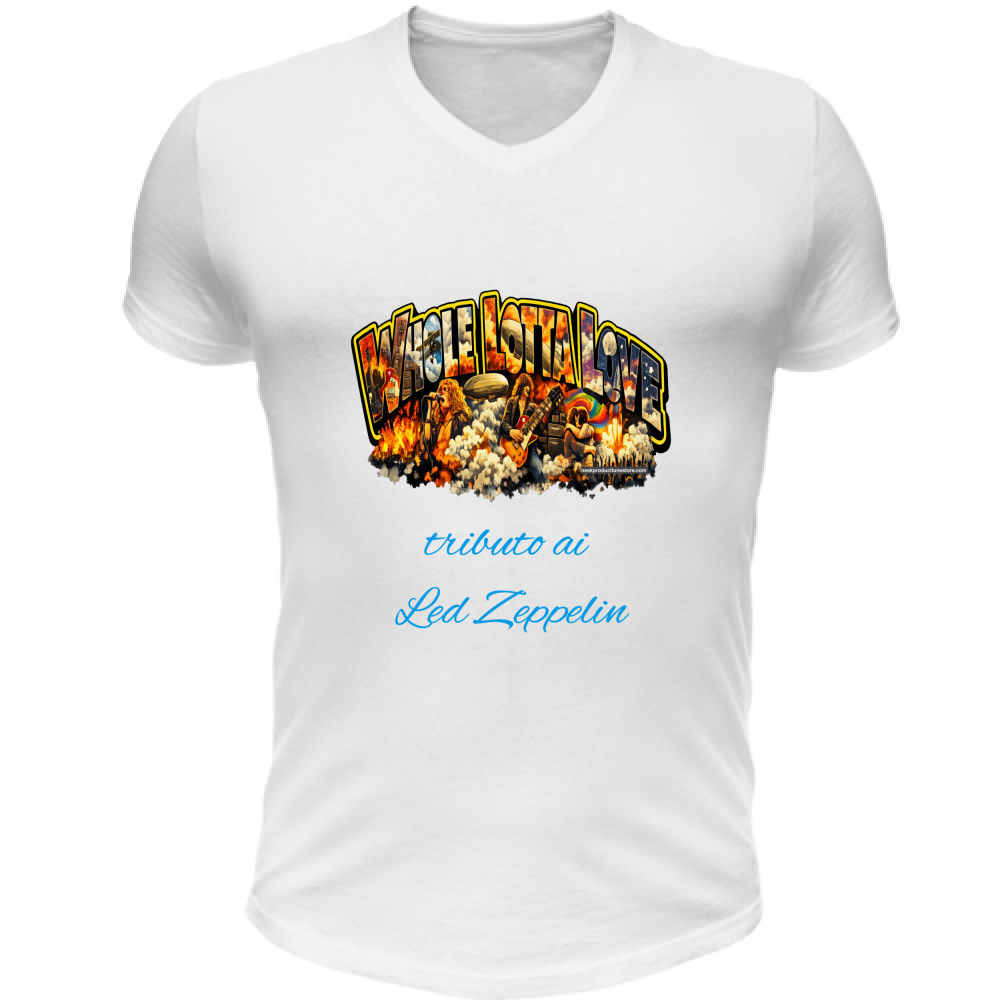 T-Shirt Unisex Scollo V linea Whole lotta love