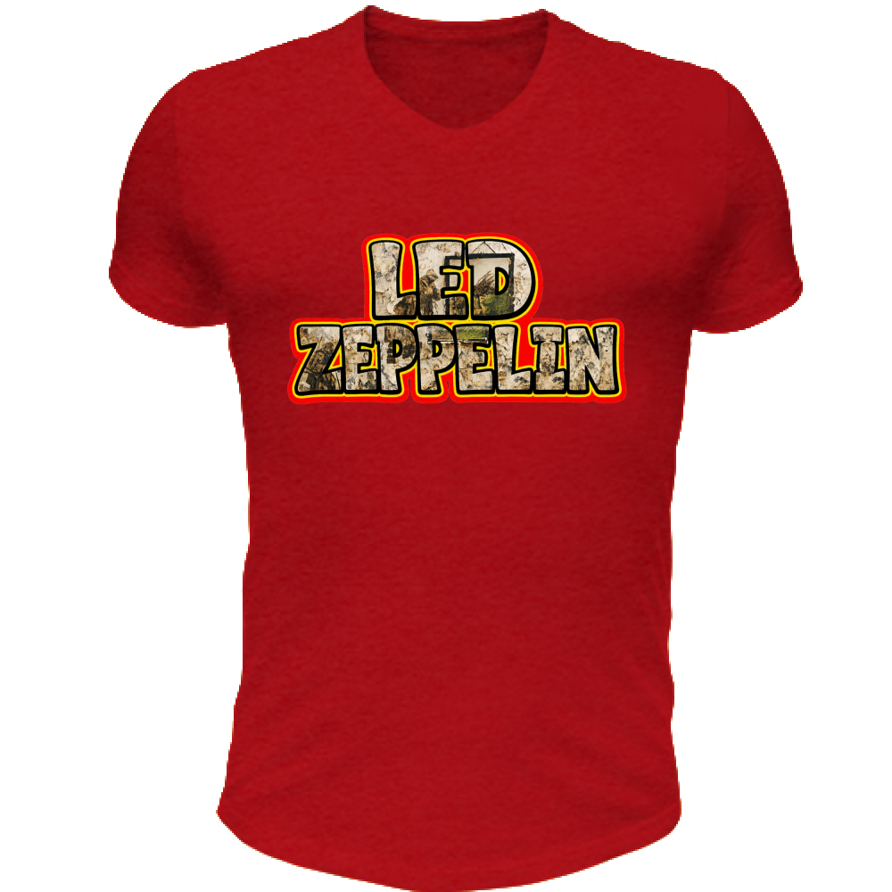 T-Shirt Unisex Scollo V linea led zeppelin