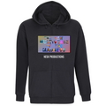 Felpa Premium Cappuccio Zip T-Shirt del Multiverso con Sfondo a Colori