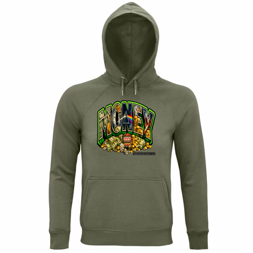 Felpa Organica Unisex Cappuccio linea Money A