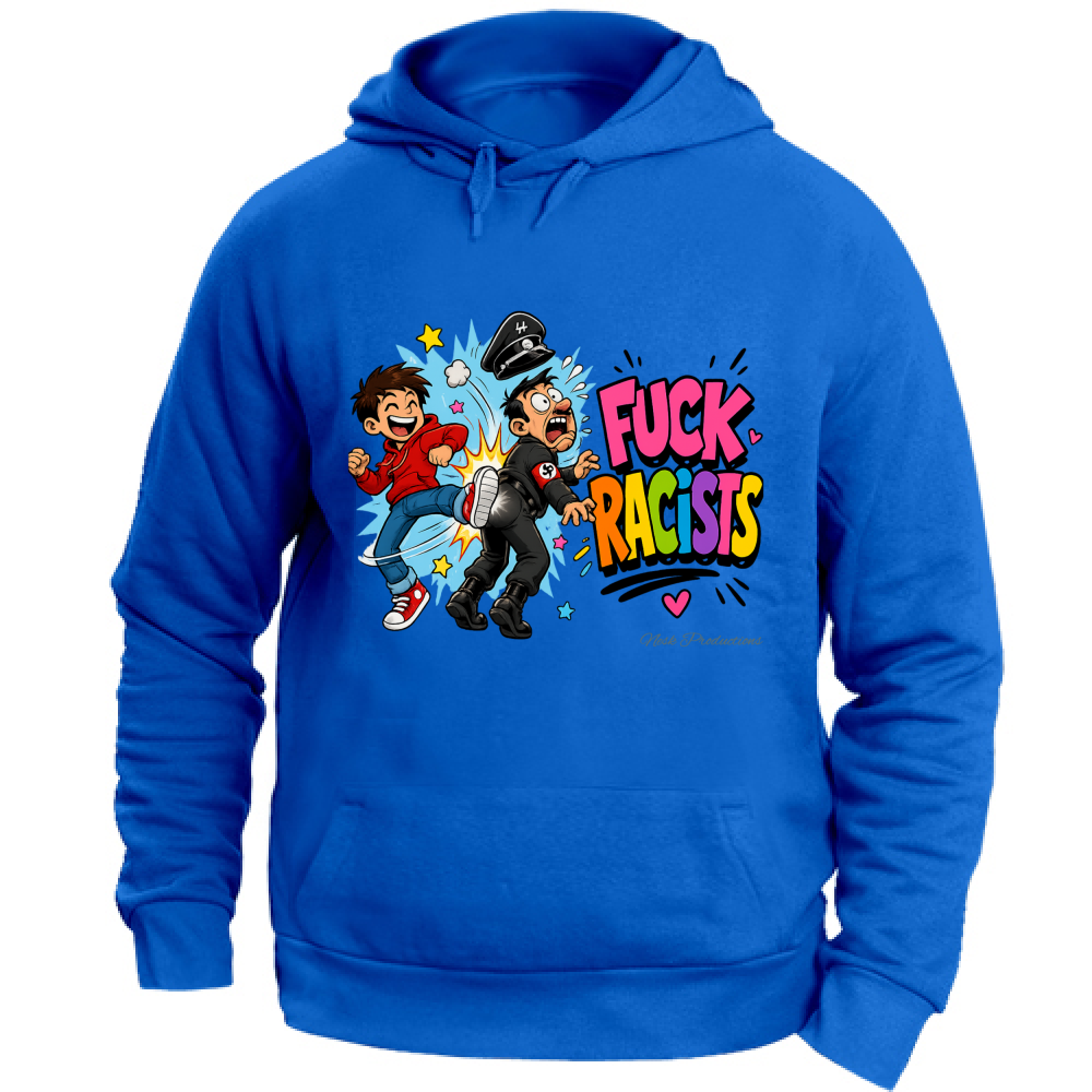 Felpa con Cappuccio Unisex Large linea fuckracists