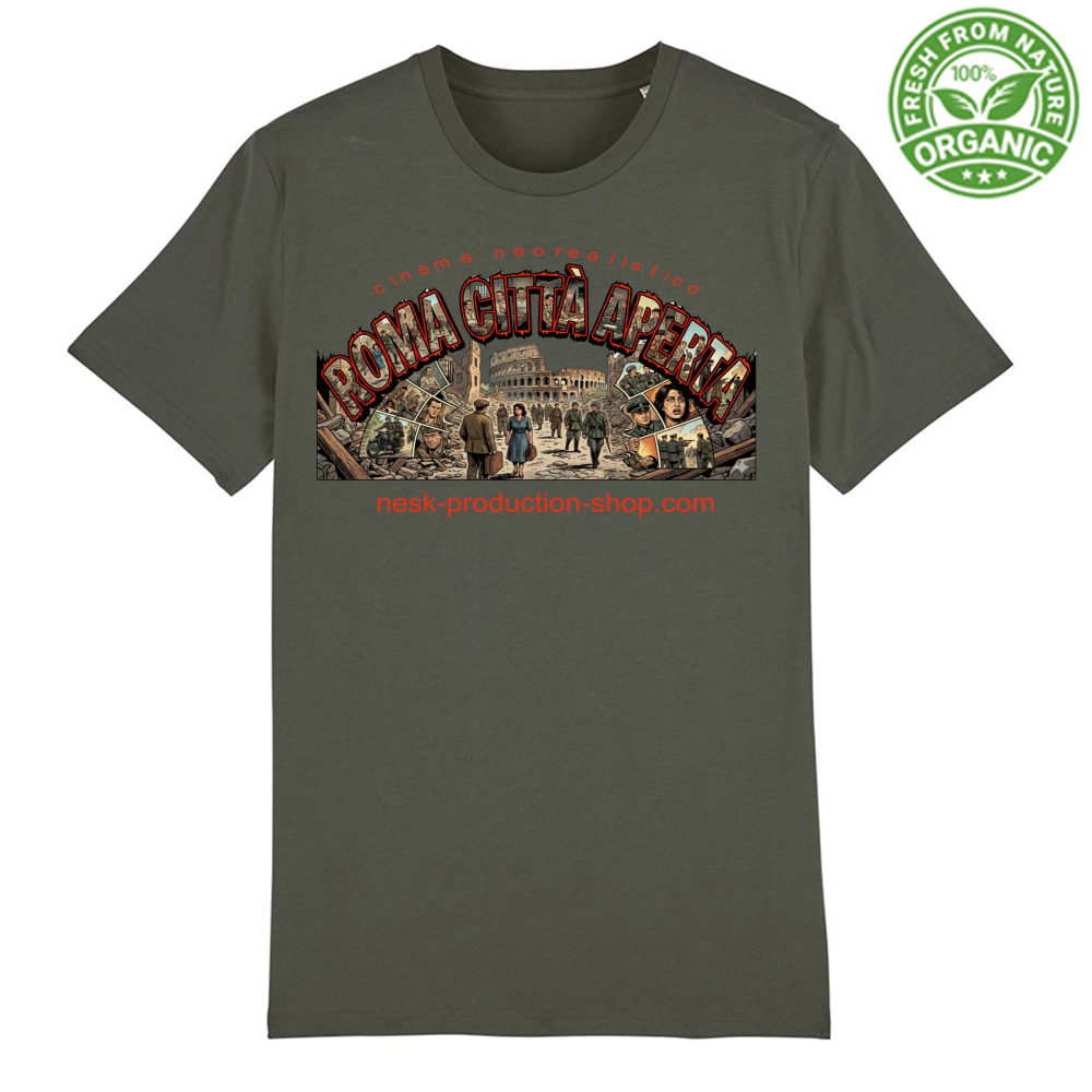 T-Shirt Unisex Premium Organic linea roma città aperta