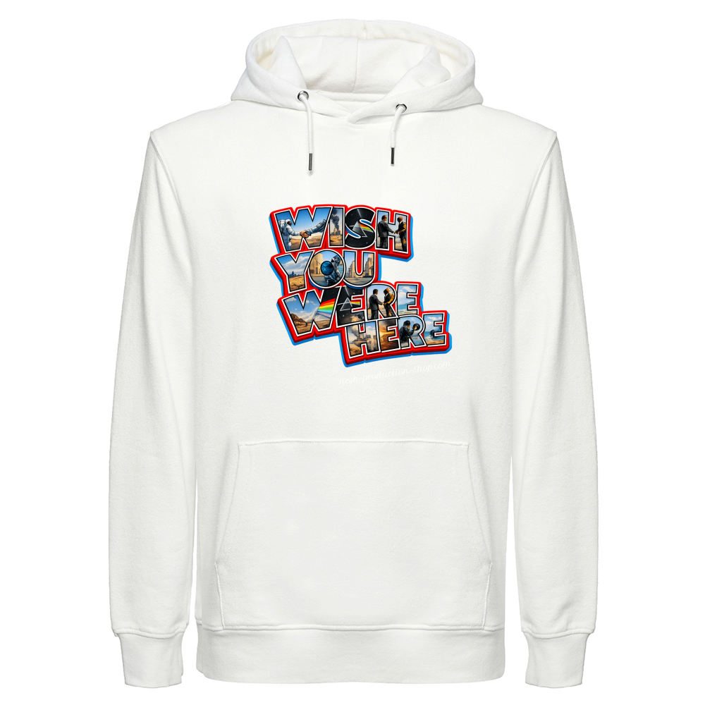 Felpa Cappuccio Unisex Canapa linea wish you were here