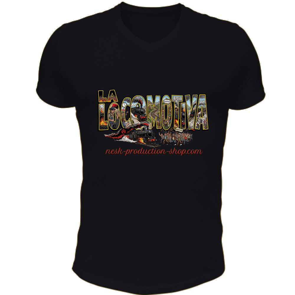 T-Shirt Unisex Scollo V linea la locomotiva
