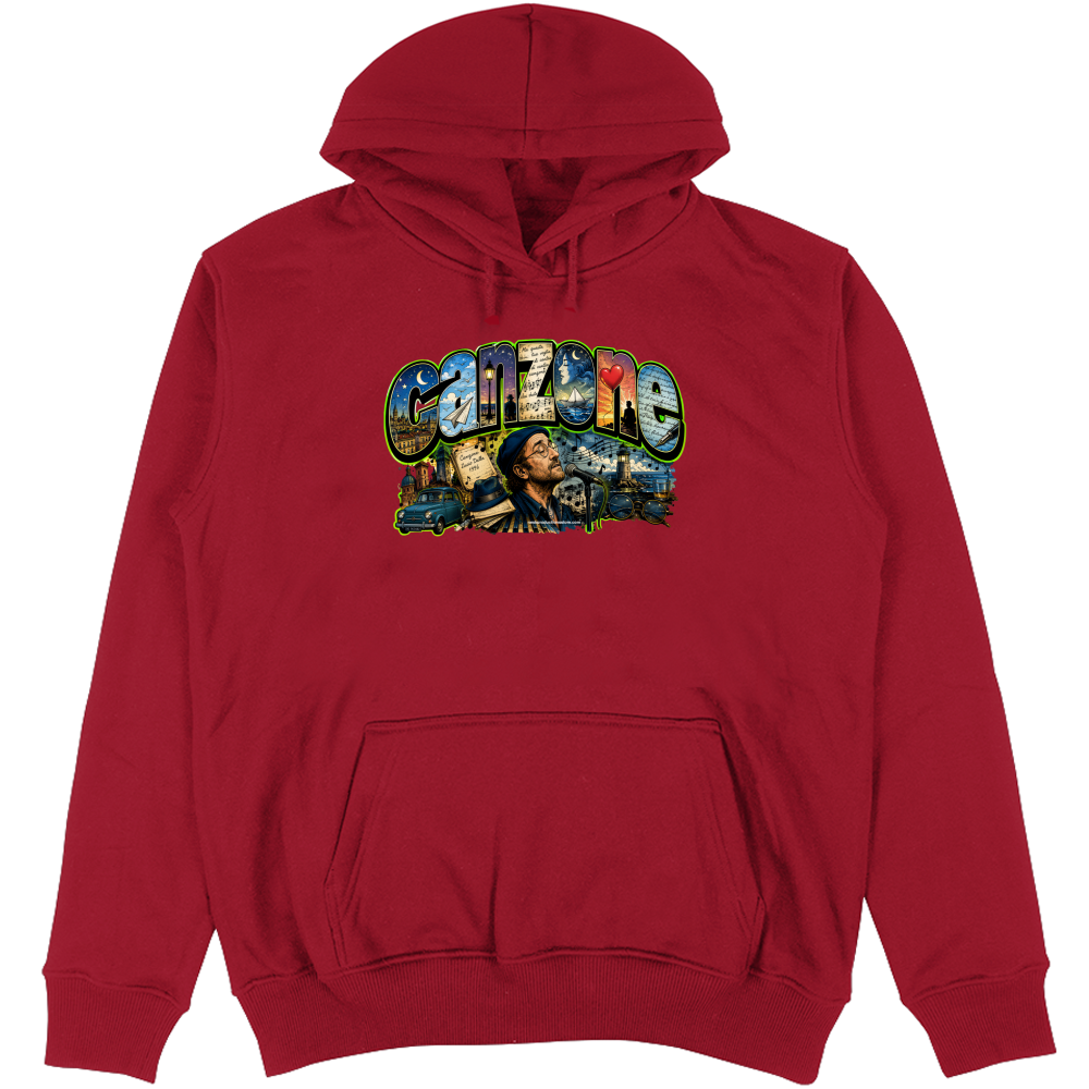 Felpa Unisex con Cappuccio linea Canzone Dalla