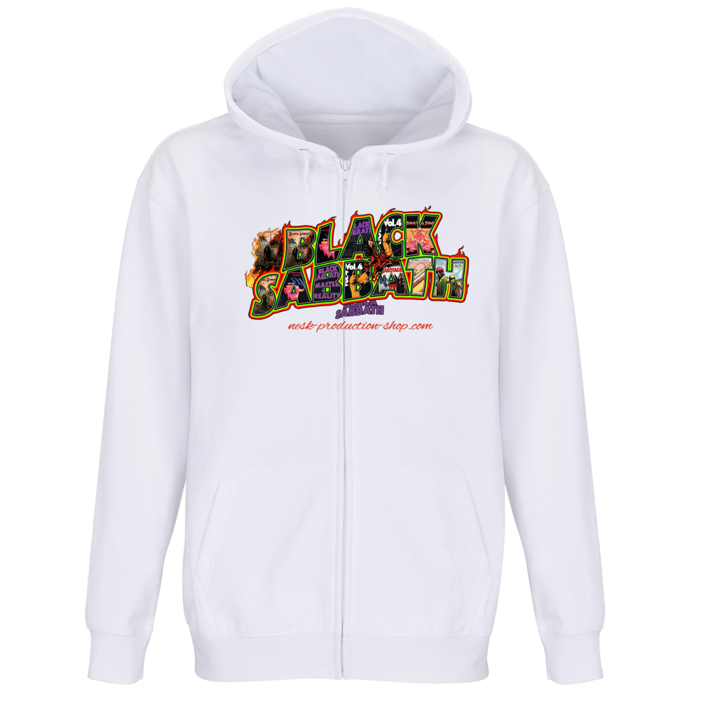Felpa Premium Cappuccio Zip linea black sabbath