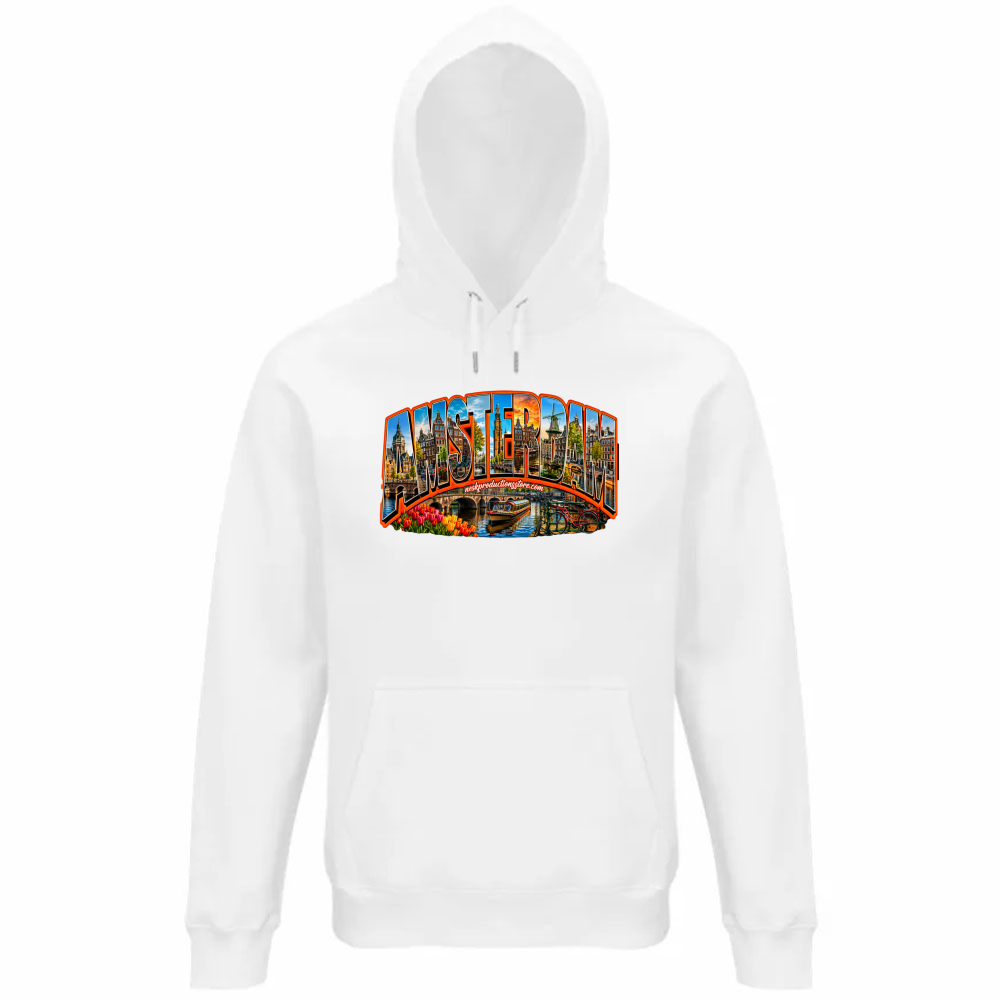 Felpa Organica Unisex Cappuccio linea amsterdam
