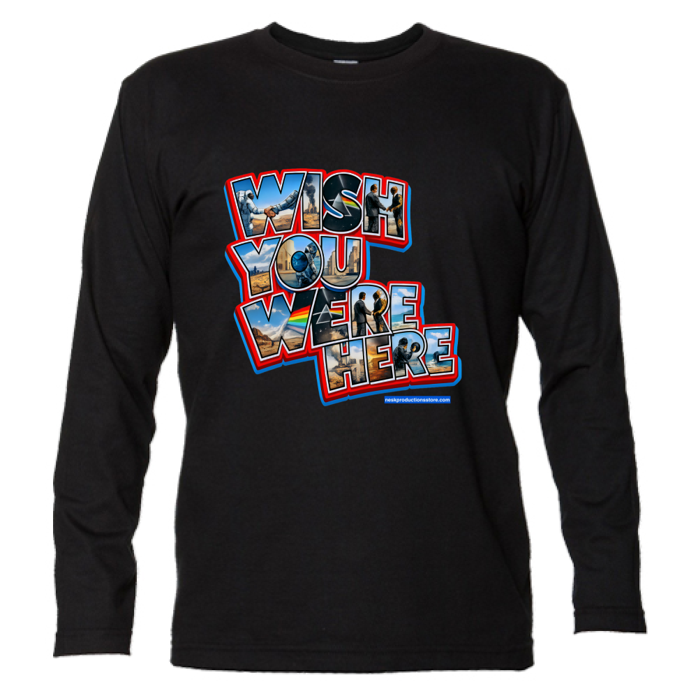 T-Shirt Unisex Manica Lunga linea wish you were here A