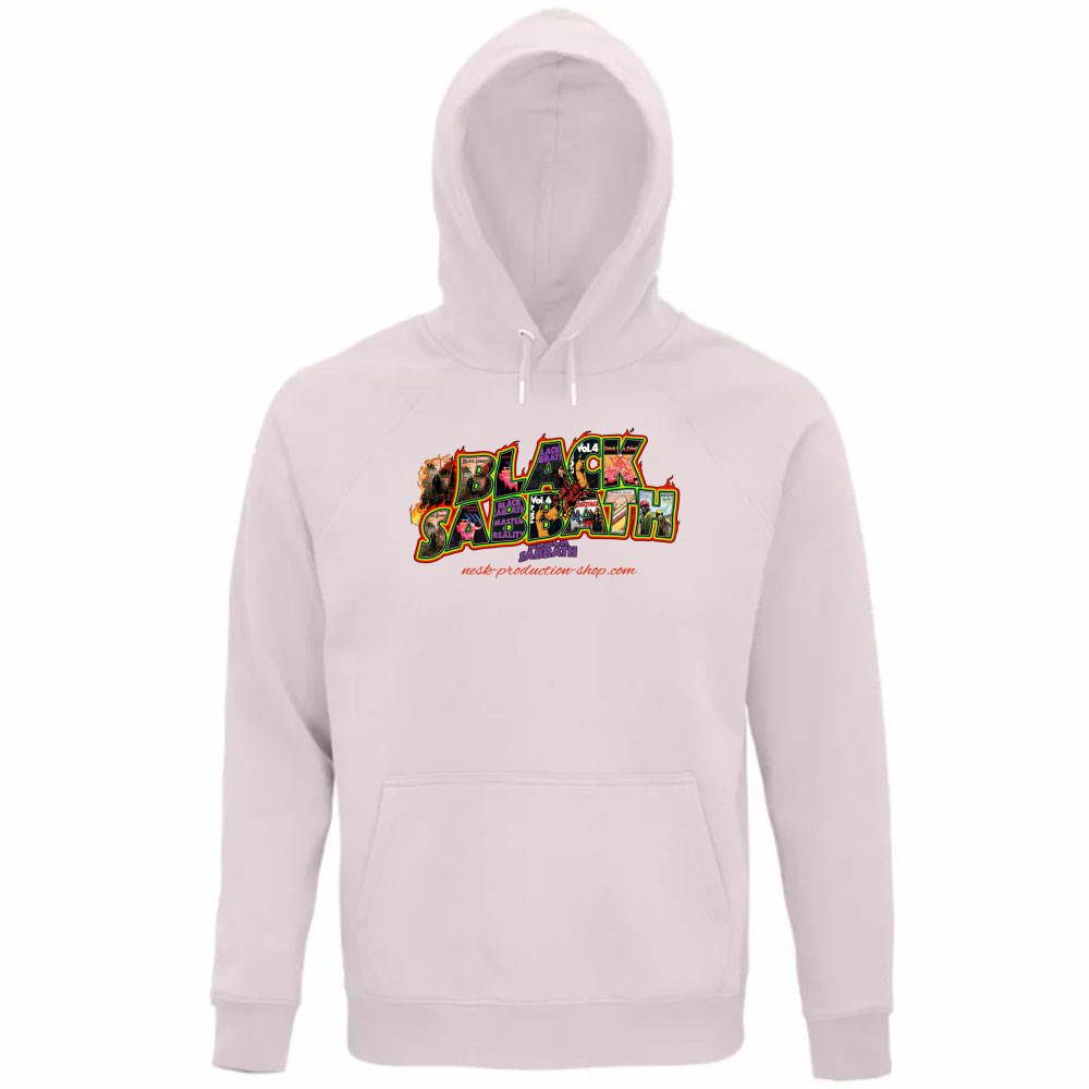 Felpa Organica Unisex Cappuccio linea black sabbath