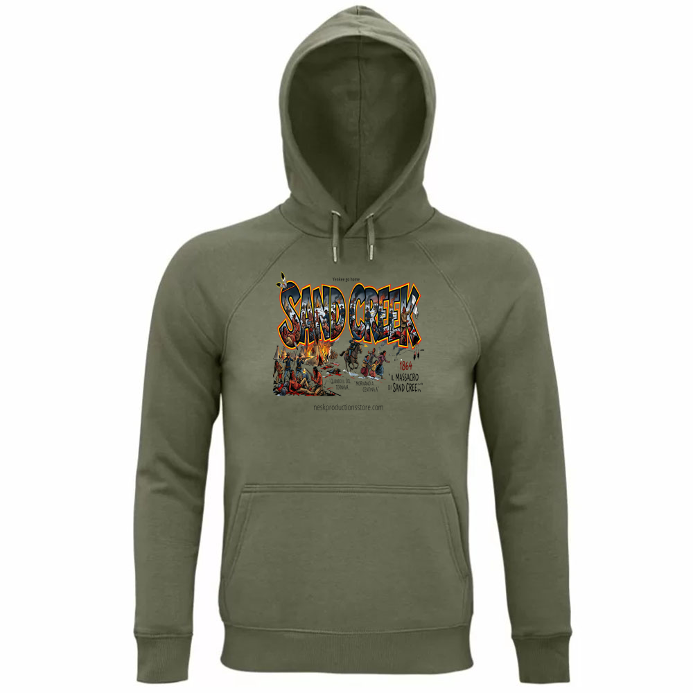 Felpa Organica Unisex Cappuccio linea Sand Creek 1A