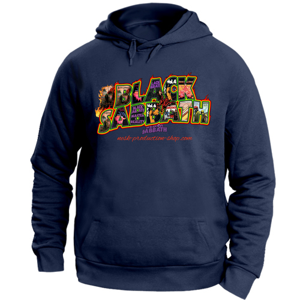 Felpa con Cappuccio Unisex Large linea black sabbath