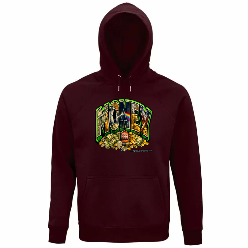 Felpa Organica Unisex Cappuccio linea Money A