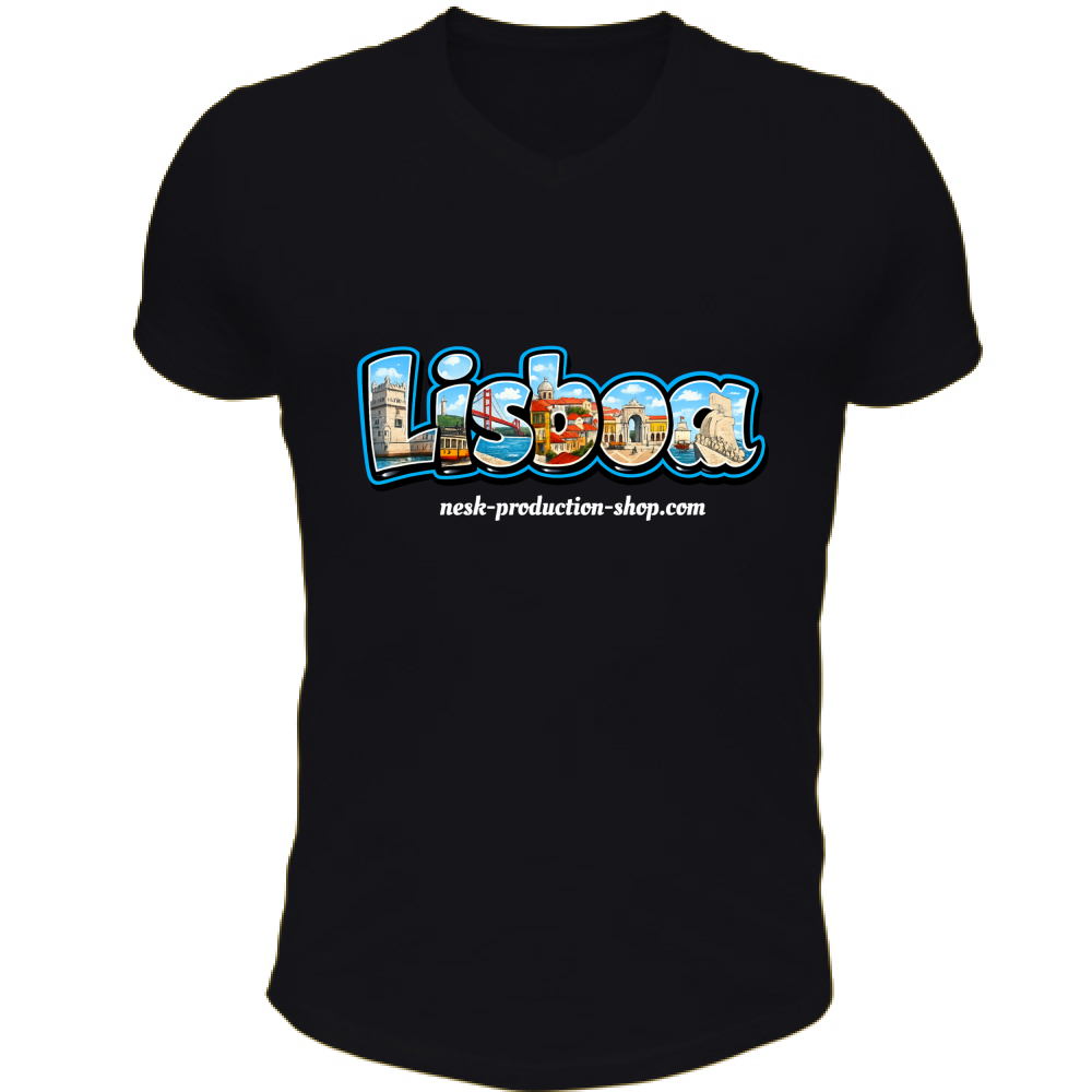 T-Shirt Unisex Scollo V linea lisboa